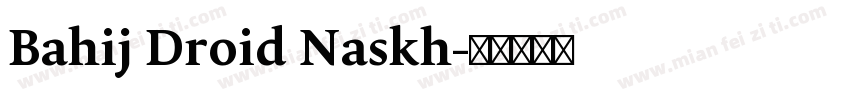 Bahij Droid Naskh字体转换